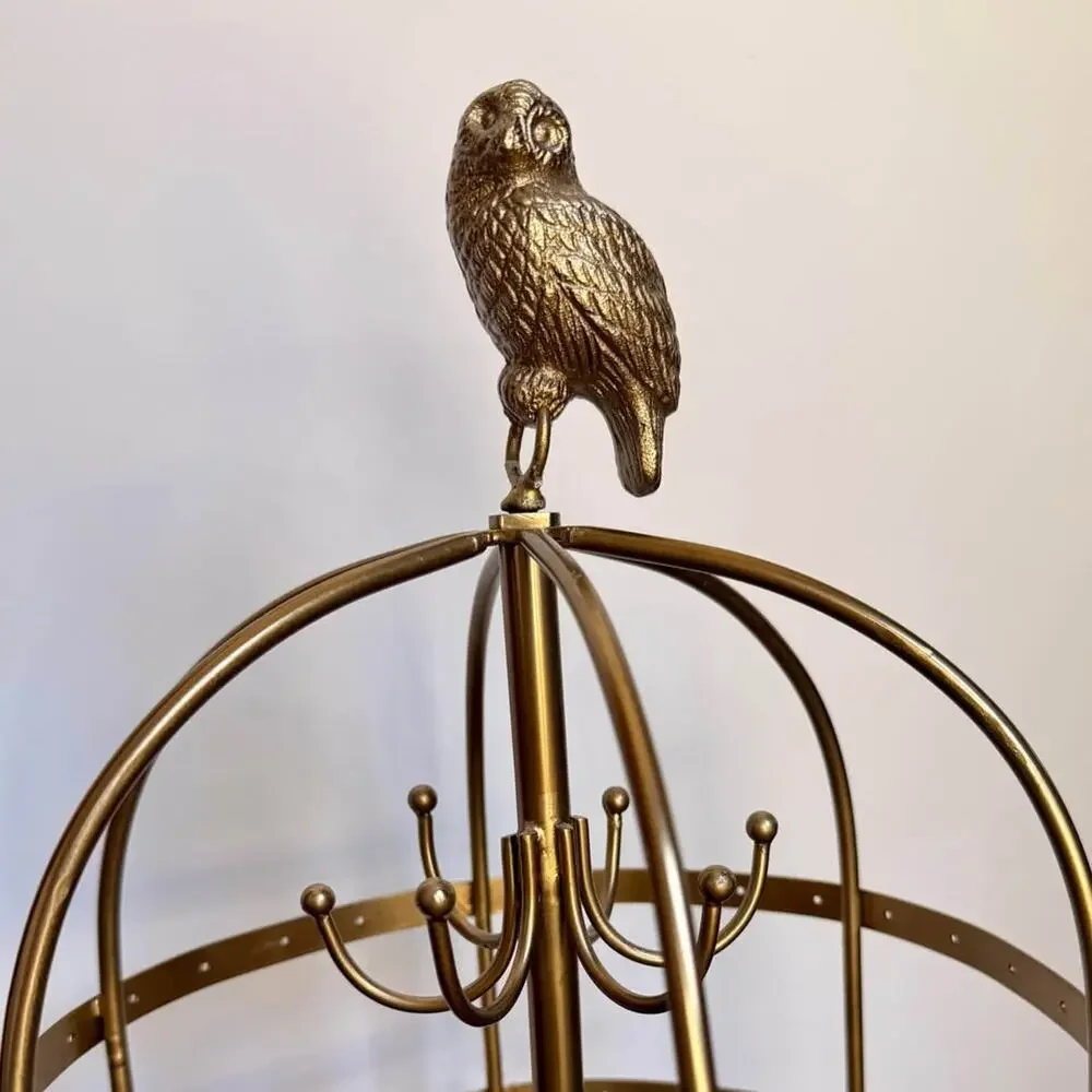 Rare Pottery Barn Harry Potter Hedwig Owl Cage Jewelry Tree